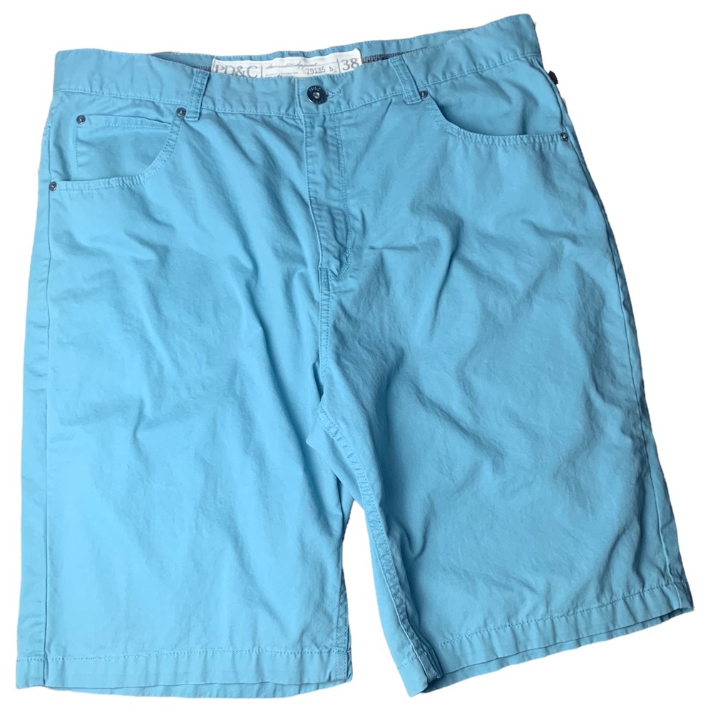PD&C Blue Men’s Cotton Casual Khaki Classic Beachy Vacation Trip Shorts size 38